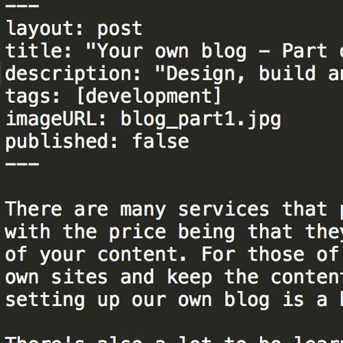 Design, build and deploy your own blog.