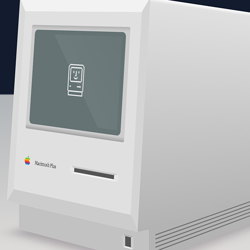 Recreating the classic Mac Plus computer using only CSS and HTML.